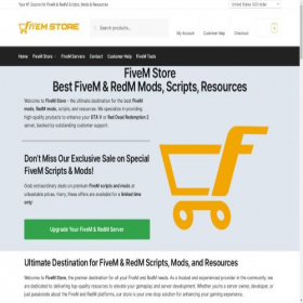 Скриншот главной страницы сайта fivem-store.com