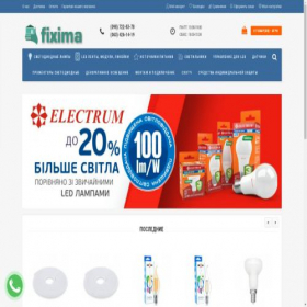 Скриншот главной страницы сайта fixima.com.ua