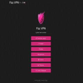 Скриншот главной страницы сайта fizzvpn.io