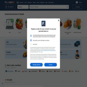 Скриншот главной страницы сайта flagma.ca