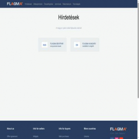Скриншот главной страницы сайта flagma.hu