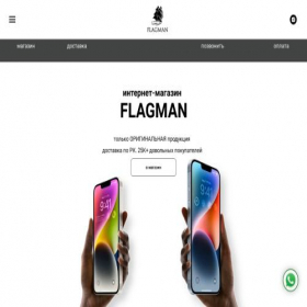 Скриншот главной страницы сайта flagmanstore.kz