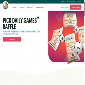 Скриншот главной страницы сайта flalottery.com