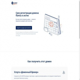Скриншот главной страницы сайта flamia.ru