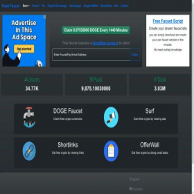 Скриншот главной страницы сайта flashfaucet.com