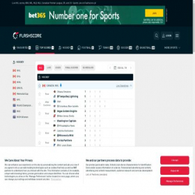 Скриншот главной страницы сайта flashscore.ca