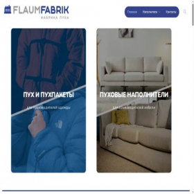 Скриншот главной страницы сайта flaumfabrik.ru