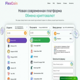 Скриншот главной страницы сайта flexcoin.pro