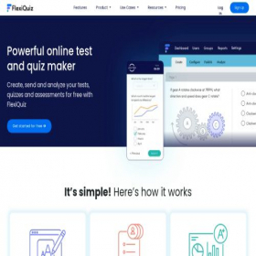Скриншот главной страницы сайта flexiquiz.com