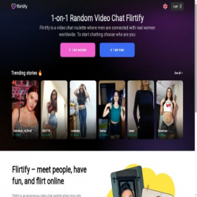 Скриншот главной страницы сайта flirtify.com