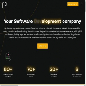 Скриншот главной страницы сайта flo.team