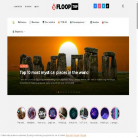 Скриншот главной страницы сайта floop.top