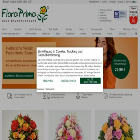 Скриншот главной страницы сайта floraprima.de