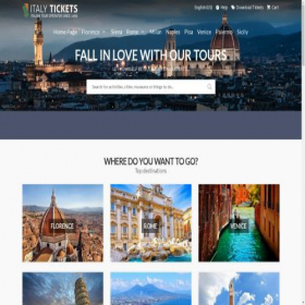 Скриншот главной страницы сайта florence-tickets.com