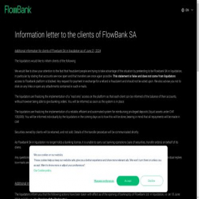 Скриншот главной страницы сайта flowbank.com