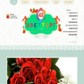 Скриншот главной страницы сайта flower48.ru
