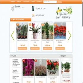 Скриншот главной страницы сайта flowers-for-life.ru