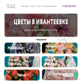 Скриншот главной страницы сайта flowers-ivanteevka.ru