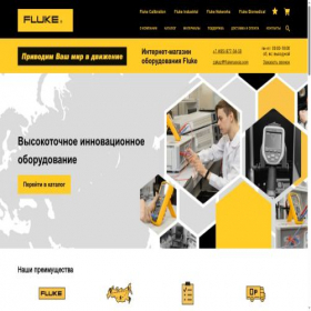 Скриншот главной страницы сайта flukerussia.com