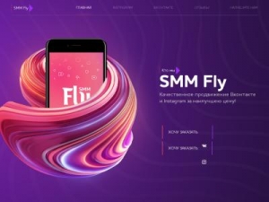 Скриншот главной страницы сайта fly-smm.ru
