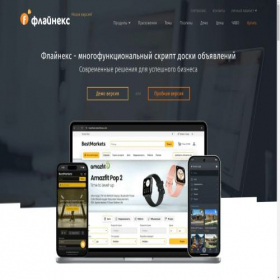 Скриншот главной страницы сайта flynax.ru