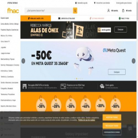Скриншот главной страницы сайта fnac.es