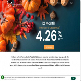 Скриншот главной страницы сайта fnba.com