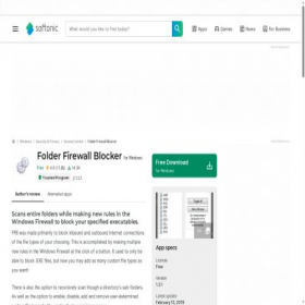 Скриншот главной страницы сайта folder-firewall-blocker.en.softonic.com