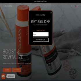 Скриншот главной страницы сайта foligain.com