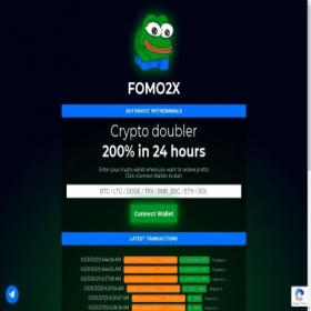 Скриншот главной страницы сайта fomo2x.icu