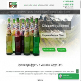 Скриншот главной страницы сайта foods-opt.ru