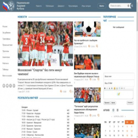 Скриншот главной страницы сайта footballacademy.ru