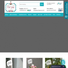 Скриншот главной страницы сайта for-you24.ru