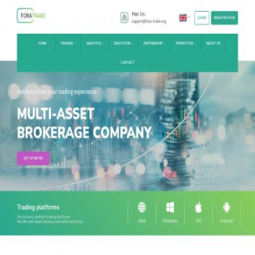 Скриншот главной страницы сайта fora-trade.org