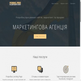 Скриншот главной страницы сайта forbiz.pro