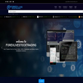 Скриншот главной страницы сайта forexlivestocktrading.com