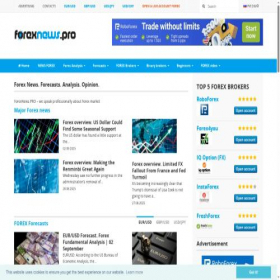 Скриншот главной страницы сайта forexnews.pro