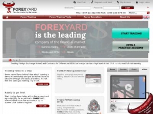 Скриншот главной страницы сайта forexyard.com