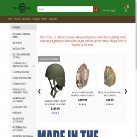 Скриншот главной страницы сайта fortbraggsurplus.us