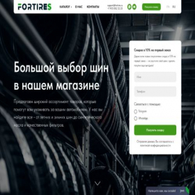 Скриншот главной страницы сайта fortires.ru