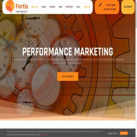 Скриншот главной страницы сайта fortis.international