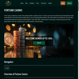 Скриншот главной страницы сайта fortune-casino.org