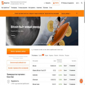 Скриншот главной страницы сайта forum.fxclub.org