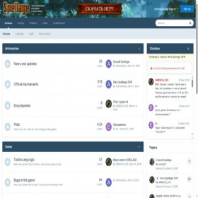 Скриншот главной страницы сайта forum.spellage.net