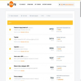 Скриншот главной страницы сайта forum.u-hiv.ru