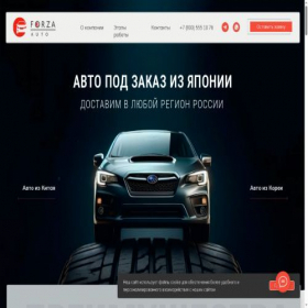 Скриншот главной страницы сайта forza-auto.ru