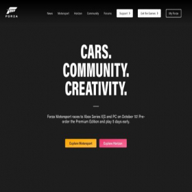 Скриншот главной страницы сайта forzamotorsport.net