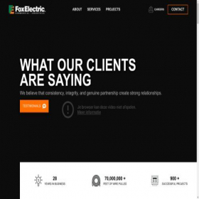 Скриншот главной страницы сайта foxelectric.ca
