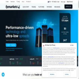 Скриншот главной страницы сайта fpmarkets.com