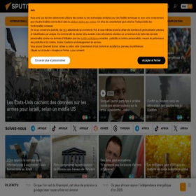Скриншот главной страницы сайта fr.sputniknews.africa